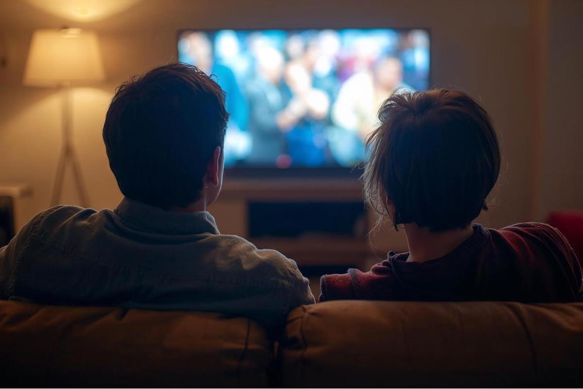 Coppia guarda tv 
